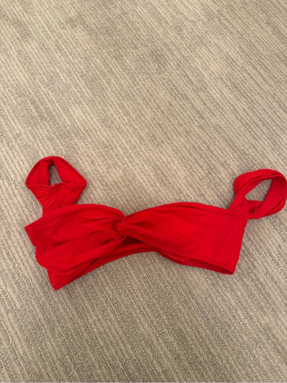SKIMS Red Twist-Front Bikini Top